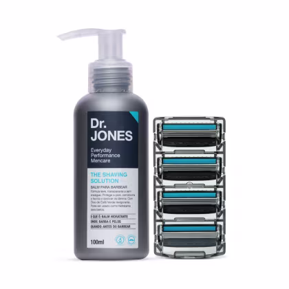 Imagem do produto Combo Recargas The Razor 4 + Balm Para Barbear The Shaving Solution 100ml