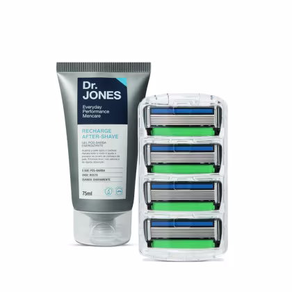 Imagem do produto Combo Recargas The Razor 6 + Gel Pós-Barba Recharge After-Shave 75ml