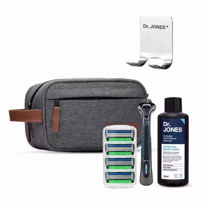 Imagem do produto Combo Dr. JONES Barba Limpa + The Razor (5 itens)