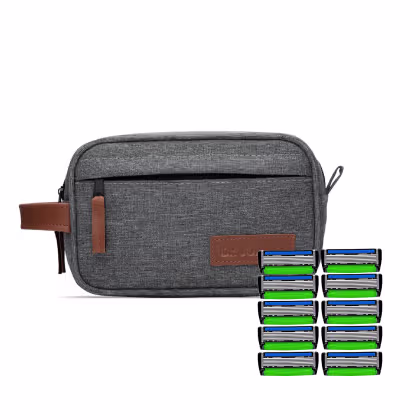 Imagem do produto Kit Dr. Jones: Nécessaire Grafite com Zíper + 10 Recargas The Razor 6