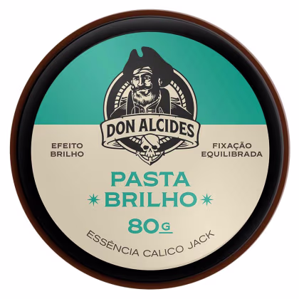 Imagem do produto Pasta Brilho Calico Jack Pomada Para Cabelo Média Fixação 80g Don Alcides