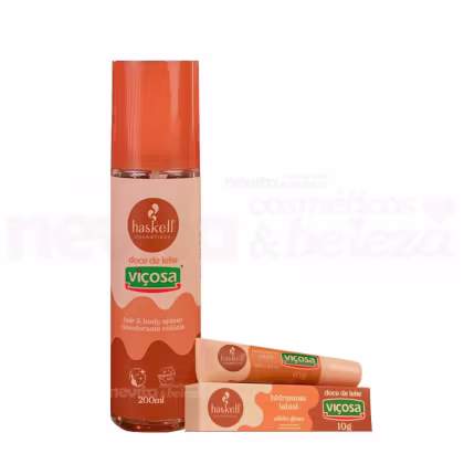 Imagem do produto Perfume Cabelo e Corpo Doce de Leite Haskell + Gloss Labial