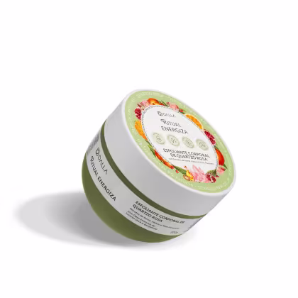 Imagem do produto Esfoliante Corporal De Quartzo Rosa Com Ácido Hialurônico Rosa Mosqueta Essenciais de Laranja Doce 200g Ritual Energiza