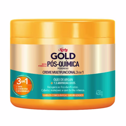 Imagem do produto Creme Para Tratamento Niely Gold 430g Pós Química Poderoso