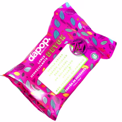 Imagem do produto Lenço Demaquilante Removedor de Maquiagem Detox Dapop