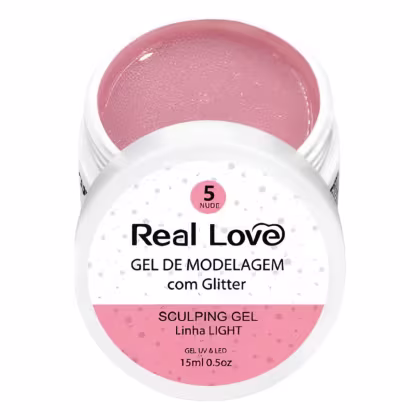 Imagem do produto Gel De Alongamento Unha Com Glitter 05 Nude Real Love 15G