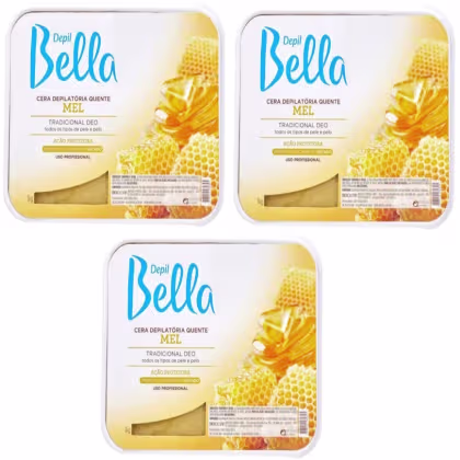 Imagem do produto Depil Bella Kit Com 03 Cera Quente Mel 1Kg Sistema Espanhol