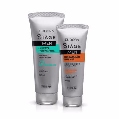 Imagem do produto Kit Eudora Siàge Men Limpeza Purificante + Hidratação Intensa (2 Produtos)