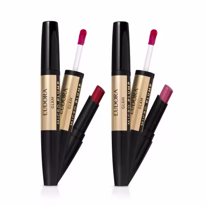 Imagem do produto Combo Batom Glam Micro Plump: Rosado Nobre 1,8g + Vermelho Único 1,8