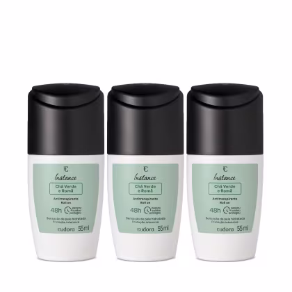 Imagem do produto Combo Instance Chá Verde e Romã: Antitranspirante Roll-On 3x55ml
