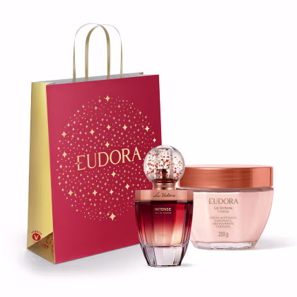 Imagem do produto Combo Presente Natal La Victorie Intense: Eau de Parfum 75ml + Creme Acetinado 250g + Sacola M