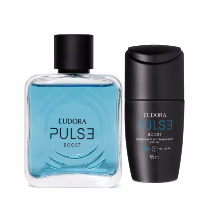 Imagem do produto Conjunto Pulse Boost Eudora Masculino - Desodorante Colônia 100ml + Desodorante Antitranspirante Roll-On 55ml