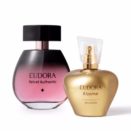 Imagem do produto Combo Eudora Desodorante Colônia: Kiss Me Delicious 50ml + Velvet Authentic 100ml