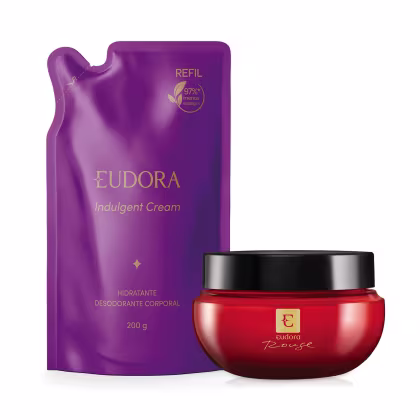 Imagem do produto Combo Creme Hidratante Desodorante Corporal: Eudora Rouge 250g + Refil Indulgent Cream 250g