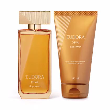 Conjunto Diva Suprema Eudora: Desodorante Colônia 100ml + Loção Iluminadora Hidratante 150ml