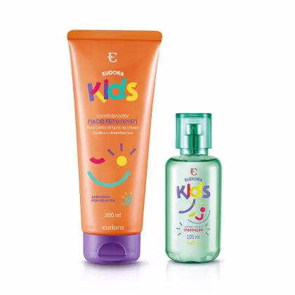 Conjunto Eudora Kids: Colônia Infantil 100ml + Condicionador 200ml
