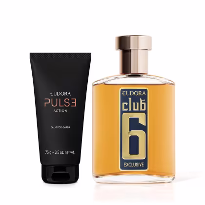 Imagem do produto Combo Club 6 Exclusive Desodorante Colônia 95ml + Pulse Action Pós-Barba Balm 75g