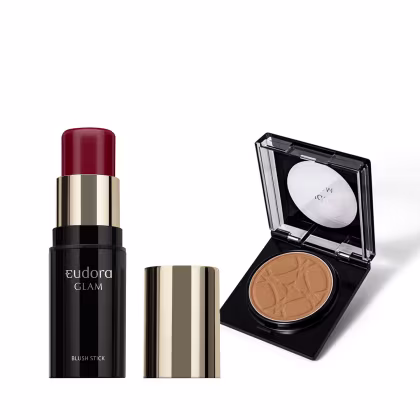 Imagem do produto Combo Glam Blush: em Pó Brown Fashioned 5g + Stick Malva 5g