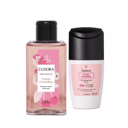 Imagem do produto Combo Instance Frutas Vermelhas: Sabonete Líquido 75ml + Antitranspirante Roll On 55ml