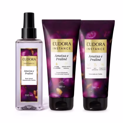 Imagem do produto Combo Instance Ameixa e Praliné: Body Splash 200ml + Creme Corporal 180ml + Sabonete Em Calda 180ml
