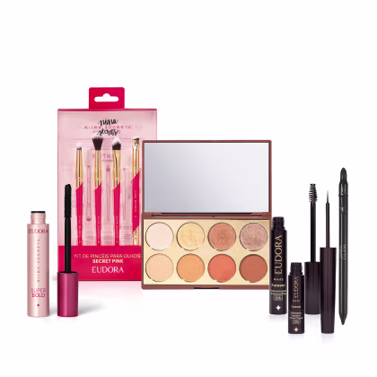 Imagem do produto Combo Maquiagem para Olhos Eudora e Niina Secrets (6 itens)