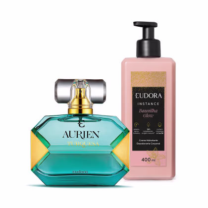 Imagem do produto Combo Creme Corporal Instance  Baunilha Glow 400ml + Aurien Turquesa Desodorante Colônia 100ml