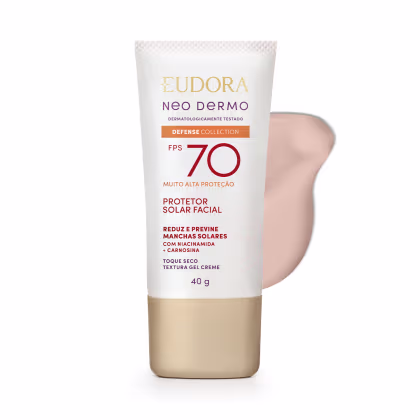 Imagem do produto Protetor Solar Facial com Cor Eudora Neo Dermo FPS 70 COR 1 40ml