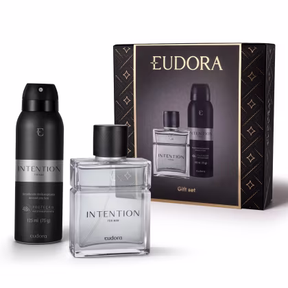 Imagem do produto Conjunto Intention For Man Eudora Masculino - Colônia Desodorante 100ml + Desodorante Antitranspirante Aerossol 125ml