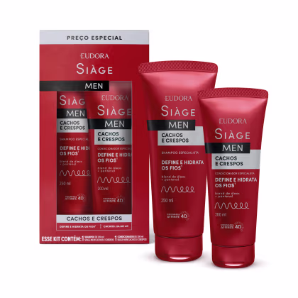 Imagem do produto Kit Eudora Siàge Man Cachos e Crespos Duo (2 Produtos)