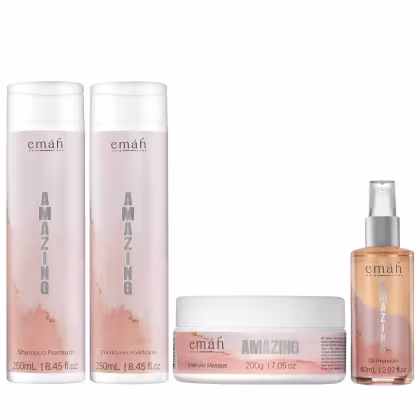 Kit Emáh Hair Care Amazing Quarteto Oil Care, 4 produtos.