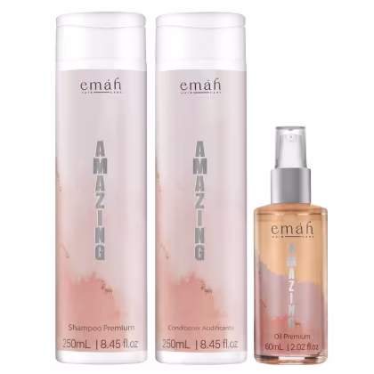 Kit Emáh Hair Care Amazing Trio Oil Care, 3 produtos.