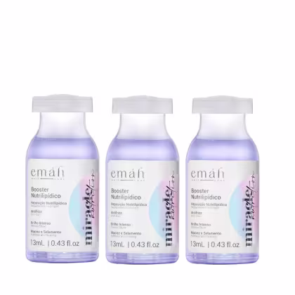 Kit Emáh Hair Care Miracle Nutrition Booster Nutrilipídico Triple, 3 unidades.