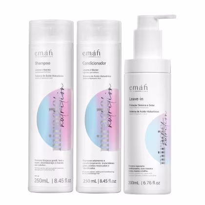 Kit Emáh Miracle Nutrition Leave-in com 3 Produtos