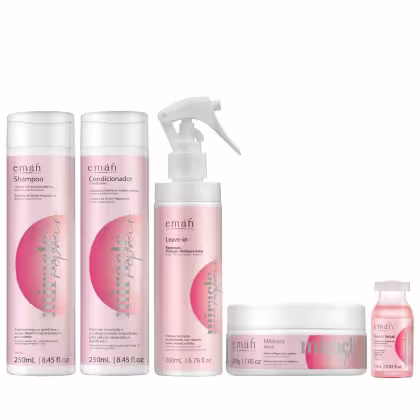 Kit Emáh Hair Care Miracle Repair Home Intense, 5 produtos.