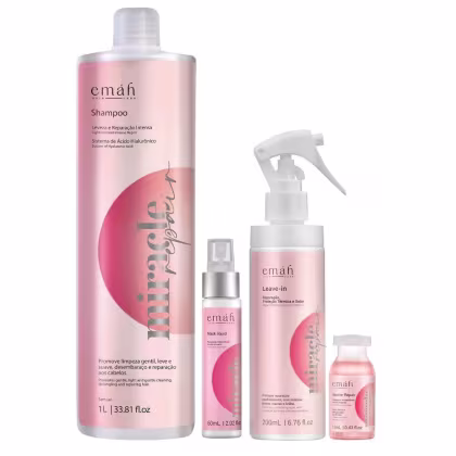 Kit Emáh Hair Care Miracle Repair Four Intense Boost, 4 produtos.