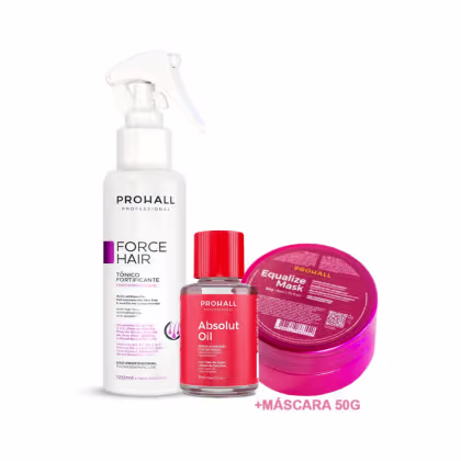 Imagem do produto Tônico Force Hair Prohall +Reparador7ml +Mask Equalize 50g