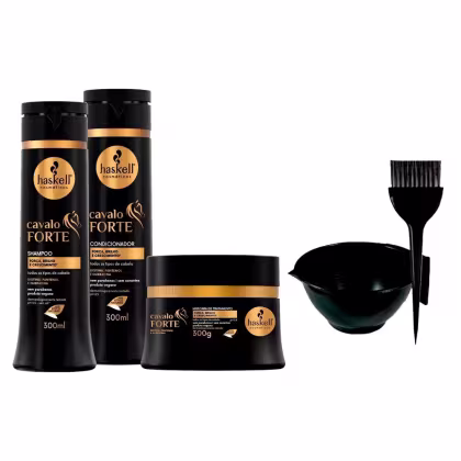 Kit Haskell Cavalo Forte + Acessórios Quinteto, 5 produtos.