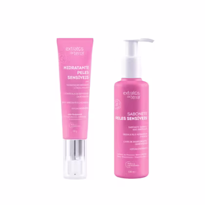 Imagem do produto Extratos da Terra Kit Pele Sensível Sabonete e Creme Rosácea