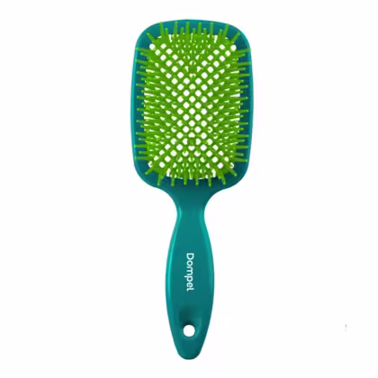 Imagem do produto Escova Favo Retangular Verde  C/ Chaveiro - Dompel