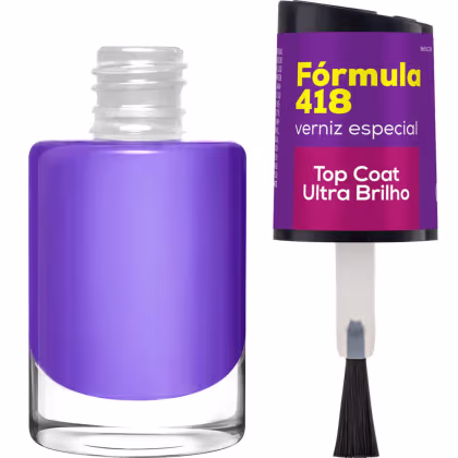 Esmalte Top Coat Cora Brasil Fórmula 418 Verniz Especial, 10ml.