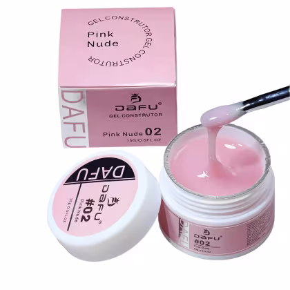 Imagem do produto DAFU - Gel Construtor para Alongamento de Unhas Uv/Led - Cor 02 - Pink Nude - Anvisa