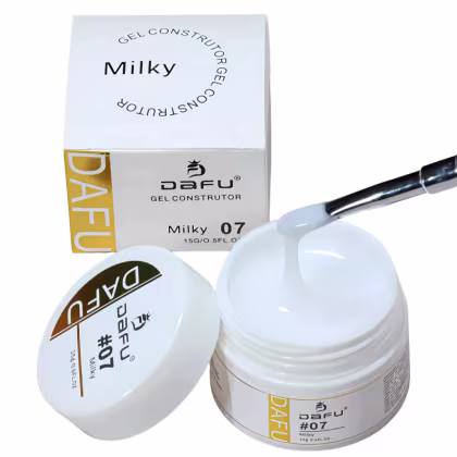 Imagem do produto DAFU - Gel Construtor para Alongamento de Unhas Uv/Led - Cor 07 - Milk (Leitoso) - Anvisa