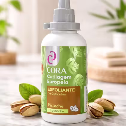 Imagem do produto CORA - Esfoliante de Cutículas Cutilagem Europeia - Pistache com Bico Aplicador - 100ml