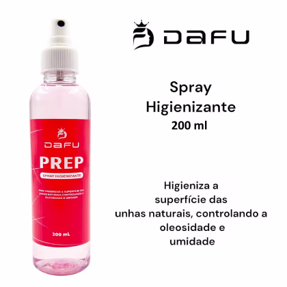 Imagem do produto DAFU - Prep Spray 200ml - Higienizador e Preparador para Alongamento de Unhas Gel Fibra - Anvisa