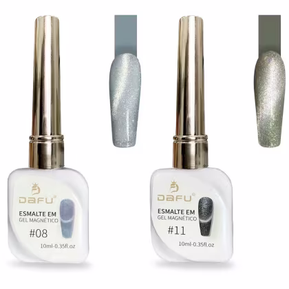Imagem do produto DAFU - Kit com 2 Cores de Esmaltes Magnéticos em Gel Led/Uv - Coleção Tons da Galáxia
