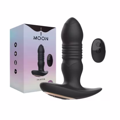 Imagem do produto Massageador de Próstata Vai e Vem Plug Anal com Controle Remoto 10 Intensidades Silicone Recarregável
