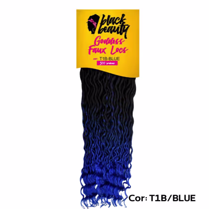 Imagem do produto Cabelo Fibra Sintética Goddess Faux Locs 60cm Colors - T1B/Blue
