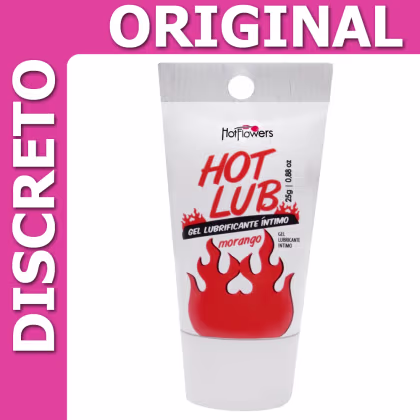 Imagem do produto Hot Lub Gel Deslizante Beijável Morango 25G HotFlowers SexShop