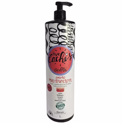 Imagem do produto Griffus Amo Cachos Creme Multifuncional Limpa, Condiciona e Finaliza 2A a 4C Vegano 1L