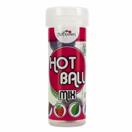 A imagem mostra o Óleo Beijável Hot Ball Mix da marca Hot Flowers.